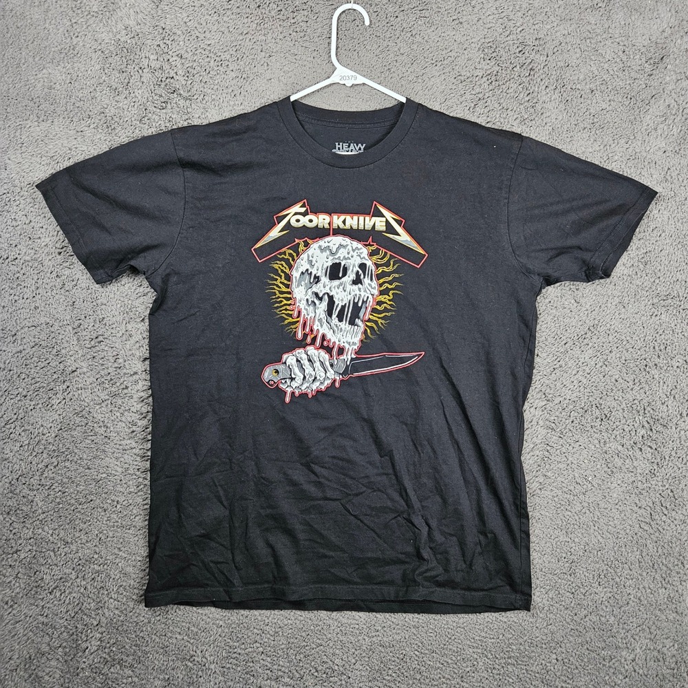 Toor Knives Heavy Metal Tour 2024 Graphic T-Shirt Mens XL Black Skull Knife Tee